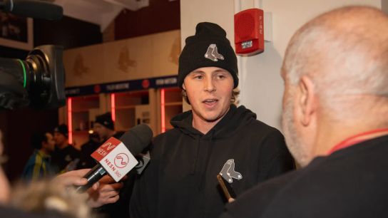 Red Sox’ Jake Bennett trade reflects Craig Breslow’s pitching vision for Boston taken at BSJ Headquarters (Red Sox). Photo by Ashley Green / Worcester Red Sox